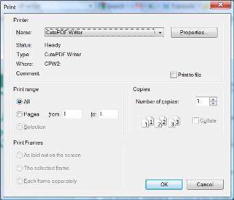 CutePDF - Create PDF Files From Any printable Document